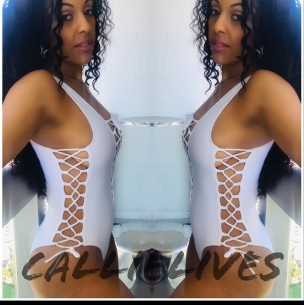 One piece White Laced Swimsuit